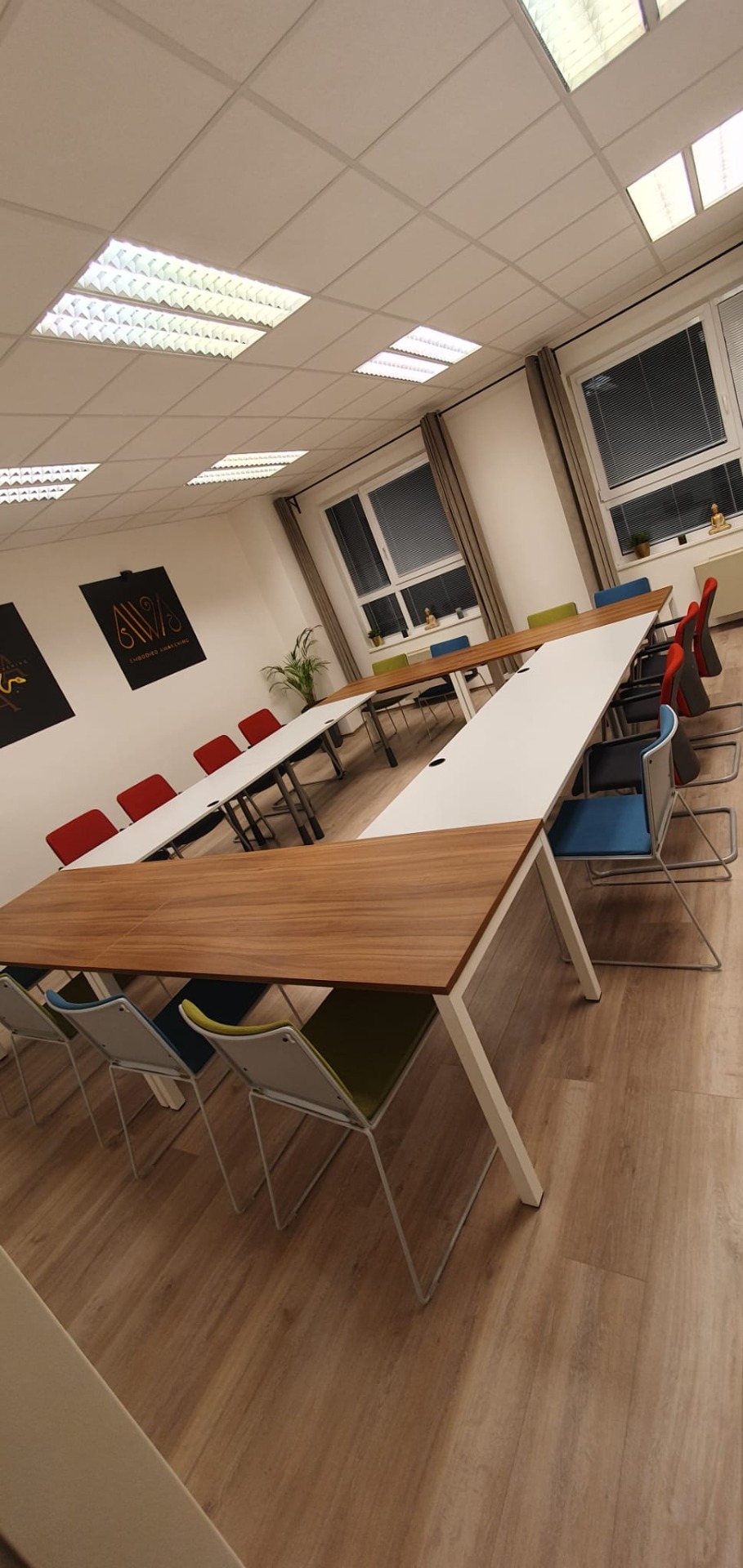 Školiaca miestnosť, odborné školenia, tvorivé dielne